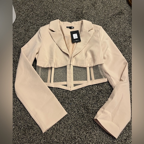 Fashion Nova Beige Corset Blazer size medium - Picture 1 of 4